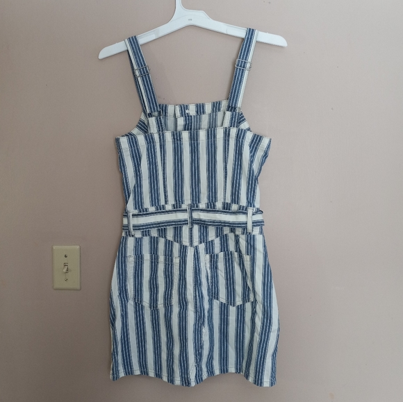 Rewash Blue/white Stripe Denim Mini Dress Button Front Womens Sz S - Picture 3 of 5